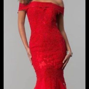 Size 11/12 Red Mermaid Prom Dress